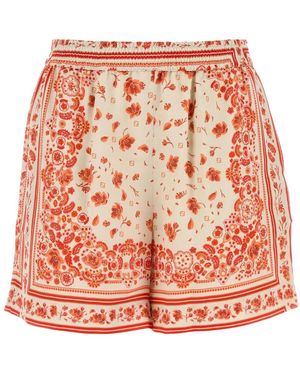 Fendi Silk Shorts - Orange