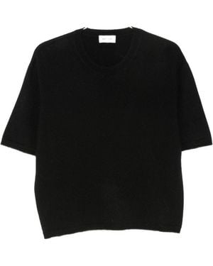 Soft Goat Cashmere T-Shirt - Black