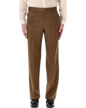 Lardini Stretch Crepe Formal Pants - Brown