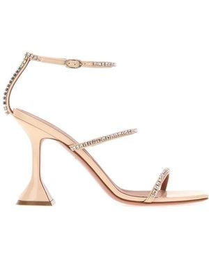 AMINA MUADDI Embellished Heels - White