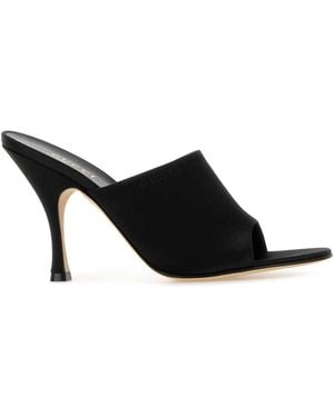 Gucci Satin Mules - Black
