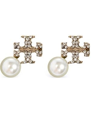 Tory Burch "Kira" Pendant Necklace - White