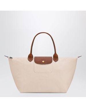 Longchamp Paper Color L Le Pliage Original Handbag - Natural