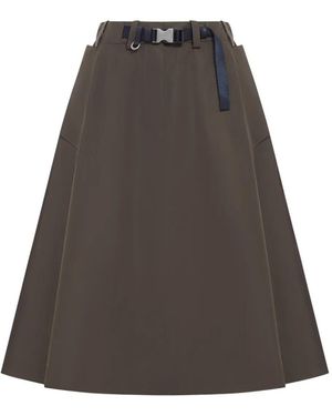 Prada Technical Fabric Circle Skirt - Grey