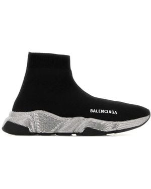 Balenciaga Stretch Nylon Speed Sneakers - Black