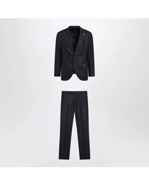 Luigi Bianchi Single-Breasted Wool Suit - Black