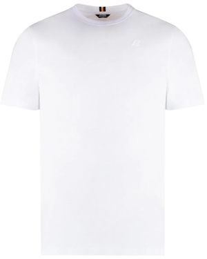 K-Way Odom Letitrain Cotton Crew-Neck T-Shirt - White