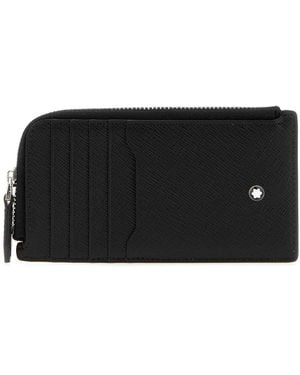 Montblanc Card Holder 7Cc With Zip - Black