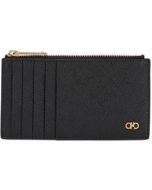 Ferragamo Card Holder Gancini - Gray