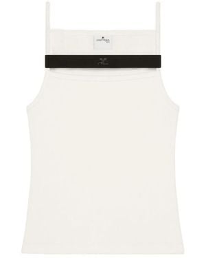 Courreges Courregès Polyester Polyurethane Top - White