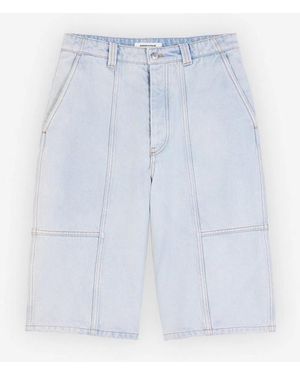 Maison Kitsuné Maison Kitsuné Denim Workwear Bermuda - Blue