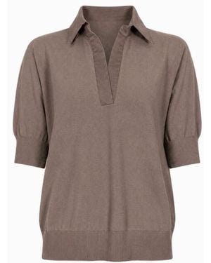 D.exterior D Exterior Viscose Polyamide T Shirt - Brown