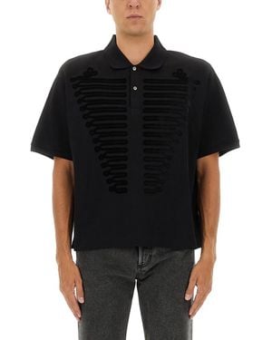 McQueen Polo Shirt "Ceremonial Boxy" - Black