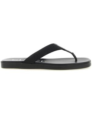 Gucci Jacquard Thong Sandals - Black