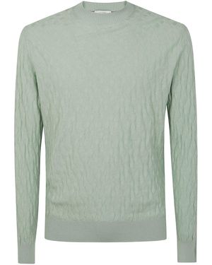 Ballantyne R Neck Pullover - Green