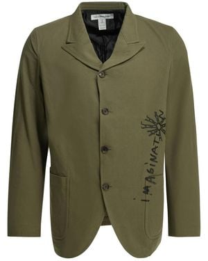 Comme des Garçons Shirt Printed Blazer - Green