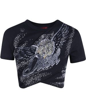 DIESEL "Wincy" Cropped Tee - Blue