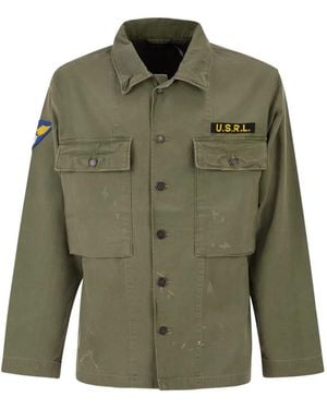 Polo Ralph Lauren Cotton Military-Inspired Overshirt Jacket - Green