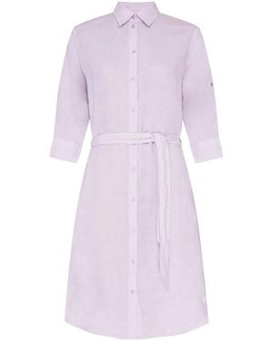 Vilebrequin Inen Shirt Dress With Belt - Purple