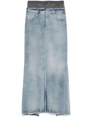 Maison Margiela Set 3 Boxer Uomo Cotone Blu Scuro Righe Quadretti Vita Elastica Aw2024 - Blue
