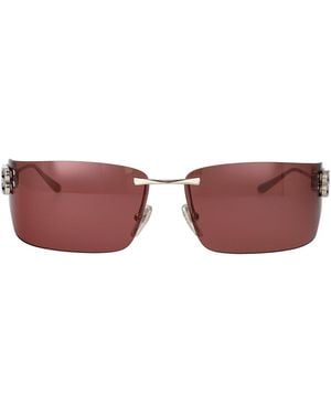 Balenciaga Metal Sunglasses - Red