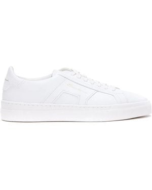 Santoni Leather Sneakers - White