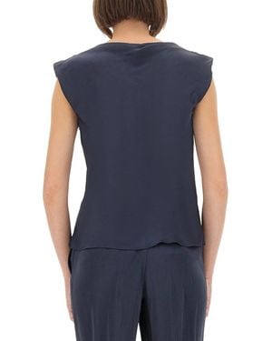 Theory Satin Tops - Blue