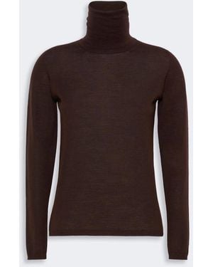 Max Mara Saluto Polo-Neck Jumper - Brown