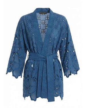 Ermanno Scervino Cotton Kimono - Blue