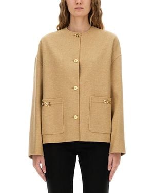 Versace "Medusa" Buttoned Jacket - Natural