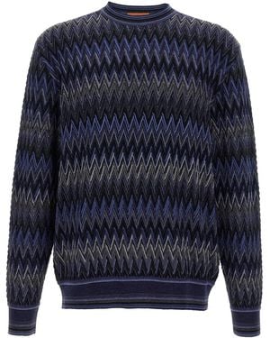 Missoni Zigzag Pattern Sweater - Blue