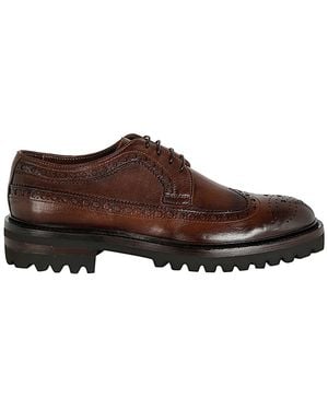 Corvari Lace Up Horse Rubber Bottom - Brown
