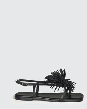 Vic Matié Flat Leather Sandal - White