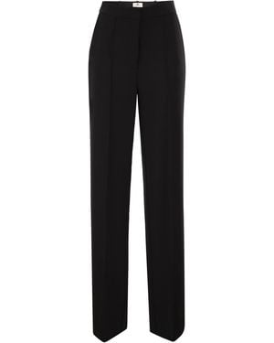 Elisabetta Franchi Straight-Leg Tailored Trousers - Black