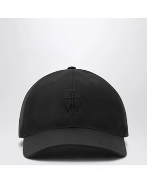 JW Anderson Waxed Cotton Baseball Cap - Black