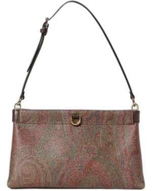Etro Clutch Talk Mini - Brown