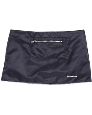 Miu Miu Recycled Polyamide Skirt - Blue