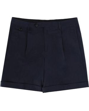 Lardini Cotton Tailored Shorts - Blue