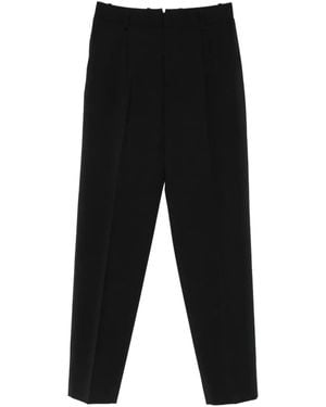 Cellar Door Beverly Pleated Wool Trousers - Black