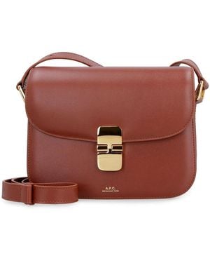 A.P.C. Mini Leather Crossbody Handbag - Red