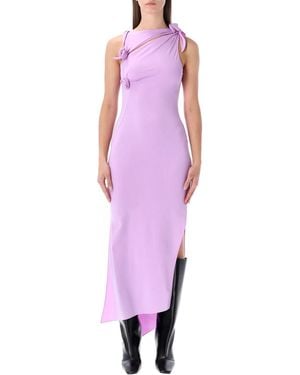 Coperni Asymmetric Flower Gown - Purple