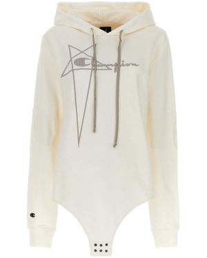 Rick Owens Champion X Hooded Bodysuit - White