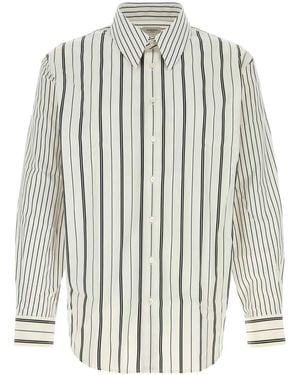 Saint Laurent Embroidered Poplin Shirt - White