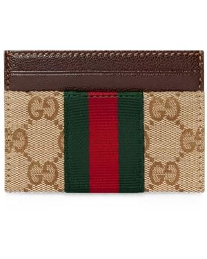 Gucci Logo Leather Card Holder - Natural