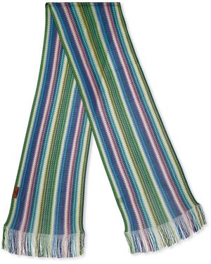 Missoni Zig Zag Striped Scarf - Blue