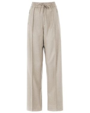 D.exterior Chalk Wool Pants - White