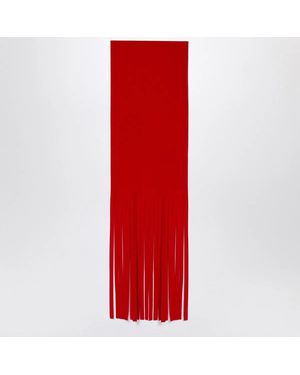 Sportmax Wool Scarf With Fringes - Red