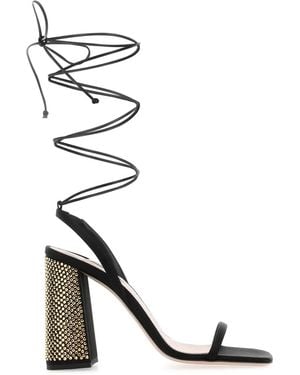 Miu Miu Satin Sandals - White