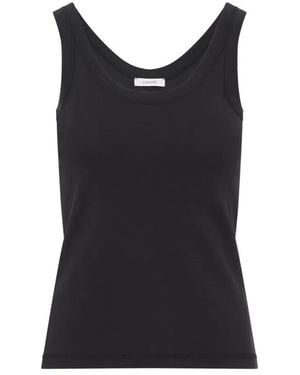 Lemaire Squid Ink Cotton Ribbed Tank Top - Black