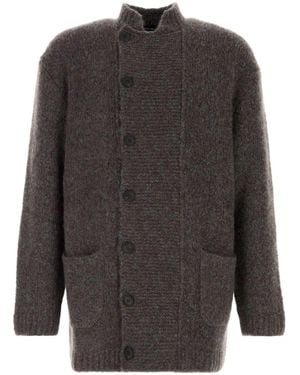Giorgio Armani Cashmere-Silk Cardigan - Grey